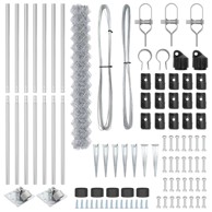 Ograda od lančane veze sa 7 šiljaka 1.6x10 m galvanizirani čelik