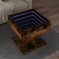 Stolić za kavu LED boja hrasta 50x50x45 cm konstruirano drvo