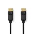 NEDIS DisplayPort kabel muški – muški, 8K 60 Hz, 2 m, crni, pozlaćeni