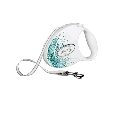 FLEXI Povodac GLAM SPLASH OCEAN M 5m, bijela