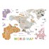 AMBIANCE Dječja naljepnica za zid Giant World Map 120x150 cm