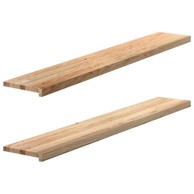 Prozorske klupice 2 kom 160x30x2 cm netretirane masivne hrast