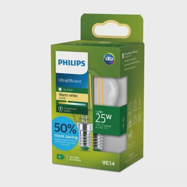 PHILIPS UltraEfficient LED žarulja E14 1,2W 2700K P45 CL