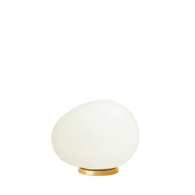 FOSCARINI Stolna lampa Gregg, zlatno-bijela