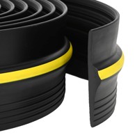 Brtva za garažni pod, 12 × 90 mm, 10 m, PVC, crno-žuta