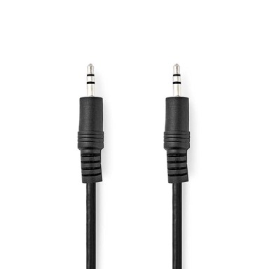 NEDIS Stereo audio kabel 3,5 mm muški niklani 5,00 m okrugli oznaka, crni