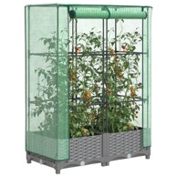 Povišena gredica s pokrovom za staklenik 80 x 40 x 123 cm