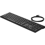 HP Tipkovnica 320K Wired Keyboard, uredska, USB, crna