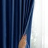 RESTILO Tamno plava zavjesa za djelomično zamračenje od samta 140x270 cm Eyelets