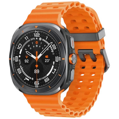 SAMSUNG Pametni sat Galaxy Watch Ultra Titanium, sivi, narančasta silikonska narukvica