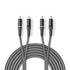 NEDIS Stereo audio kabel 2x RCA muški 2x RCA muški niklani 1 50 m okrugli tamno sivi kartonski omot