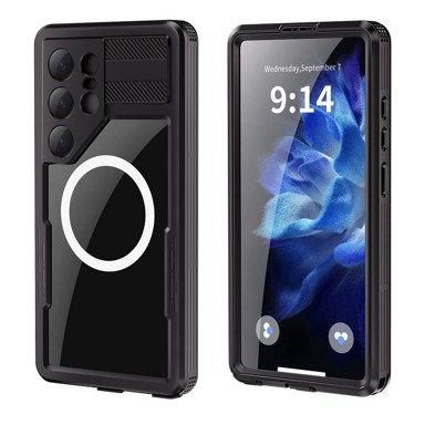 SHELLBOX Vodootporna maskica Mars, za Samsung S26 Ultra, metalni prsten, crna