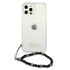 GUESS Tvrda futrola Transparent Black Pearl za Apple iPhone 12 / 12 Pro