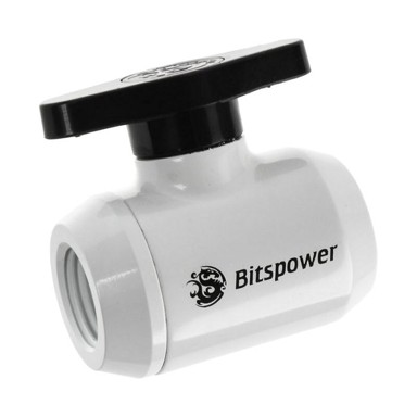 BITSPOWER Ventil 2x IT 1/4 inča, crna ručka, bijela