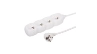 Produžni kabel s 4 utičnice, 5 m, 3x1,0 mm OWY, bijeli