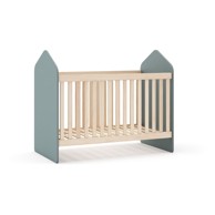 MARCKERIC Dječji krevet u dekoru bora 60x120 cm u prirodnoj boji/prljavo zeleni Estefania