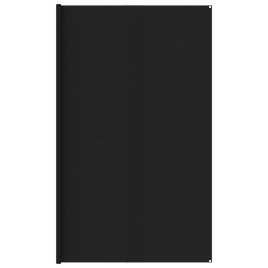 Tepih za šator, 400 x 400 cm, crni, HDPE