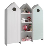 VIPACK Bijela/svijetlo plava otvorena dječja garderoba 173x171,5 cm CASAMI 