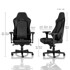 NOBLECHAIRS Gaming stolica HERO, crna, platinasto bijela, NBL-HRO-PU-BPW