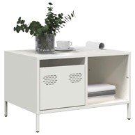 Stolić za kavu bijeli 68,5x50x43,5 cm hladno valjani čelik