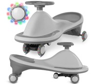 KIDWELL Guralica za djecu Rollo s LED kotačima sivi