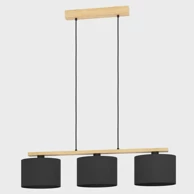 EGLO Visilica Castralvo 3xE27, drvo, crna