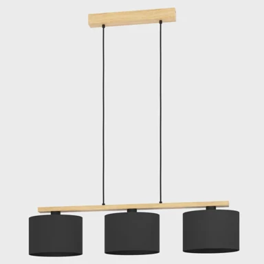 EGLO Visilica Castralvo 3xE27, drvo, crna