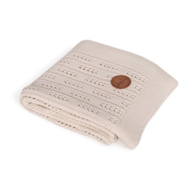CEBA BABY Pokrivač, pleteni, 90x90 cm, bež