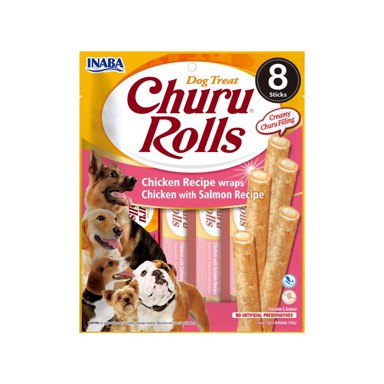CIAO Poslastica za pse Churu Rolls, piletina i losos, 8x12 g