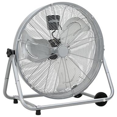Ventilator s kotačima, 64 cm, srebrna