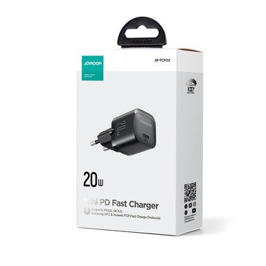 JOYROOM Zidni punjač JR-TCF02 20W Type C, crni