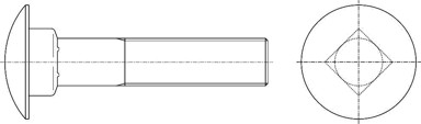 Matični vijak torban M6x30 ZN DIN 603 4.6