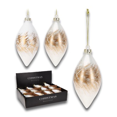 Božićna kugla, ø 13 cm, drop oblik