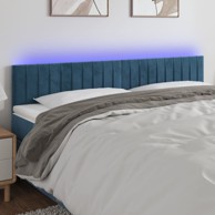LED uzglavlje tamnoplavo 200x5x78/88 cm baršunasto