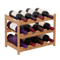 NORTHIX Stalak za vino od bambusa, 6 boca, prirodna završna obrada