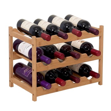 NORTHIX Stalak za vino od bambusa, 6 boca, prirodna završna obrada