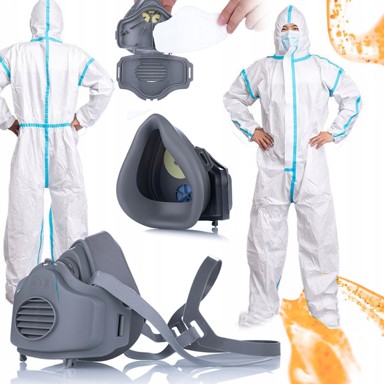 ROSFIX Set zaštitne maske KN95 i jednodijelnog kombinezona, 185 cm