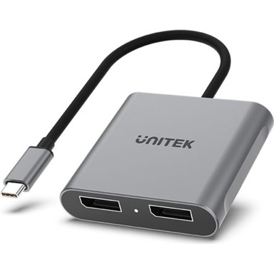 UNITEK Adapter USB-C na 2x DisplayPort V1404A, 8K, crni