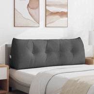 Jastuk za leđa, tamno sivi, 140 x 50 cm