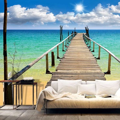 Foto tapeta Beach sun bridge 150x105