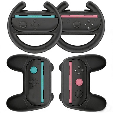 NIKCORP Set upravljača za Nintendo Switch Joy-Con, 4 kom, crni