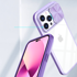 ONASI Silikonska maskica, iPhone 15 Pro, Lens Cover, prozirna, ljubičasta