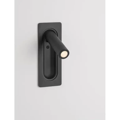 INLITE Zidna LED svjetiljka NL9232220, 3W, IP20, 3000K, crna
