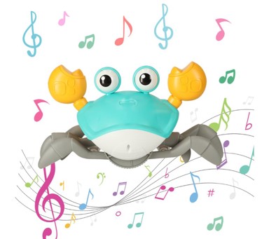 Interaktivna igračka, rak sa zvučnim efektima, tirkizna