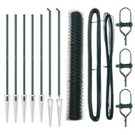 Heksagonalna ograda 1. 4x10 m čelik, zelena