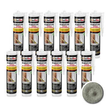 ISOLBAU Zement-Fix mort za popravak i brtvljenje, 12 x 300 ml, cementno sivi