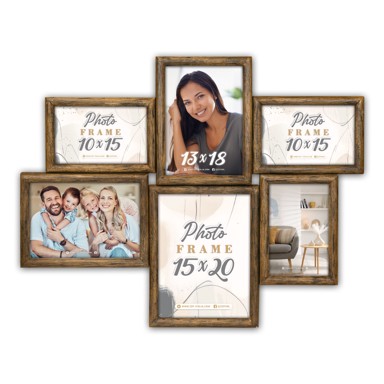 ZEP Okvir za fotografije Amiens Galerie 15 x 20 + 3 x 10 x 15 + 2 x 13 x 18, drvo