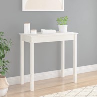 Konzolni stol bijeli 80 x 40 x 75 cm od masivne borovine