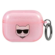 KARL LAGERFELD Futrola Glitter Choupette, za AirPods 3, ružičasta