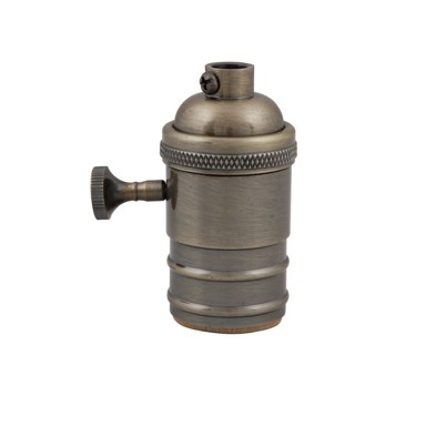 Vintage Grlo E27 sa prekidačem, mjedeno